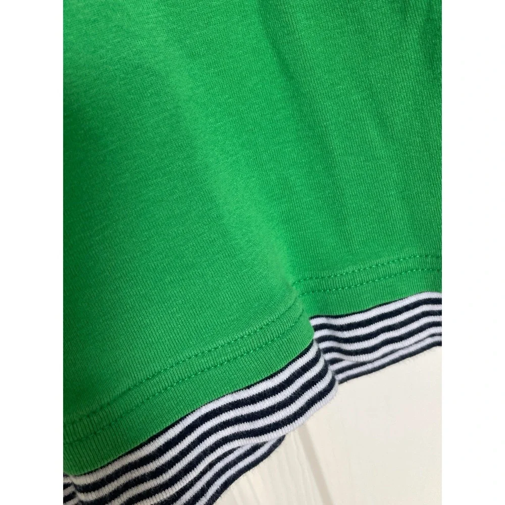 Lauren Ralph Lauren Green V‎ Neck Layered Top XL Cotton